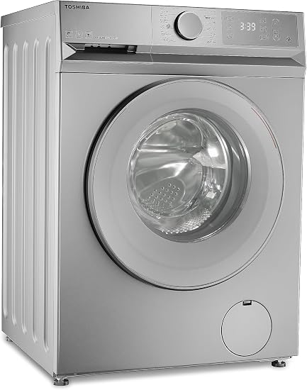 Toshiba Front Load Automatic Washing Machine, 8Kg, Inverter Motor, TW-BL90A4EG(SS) - Silver