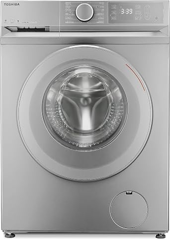 Toshiba Front Load Automatic Washing Machine, 8Kg, Inverter Motor, TW-BL90A4EG(SS) - Silver