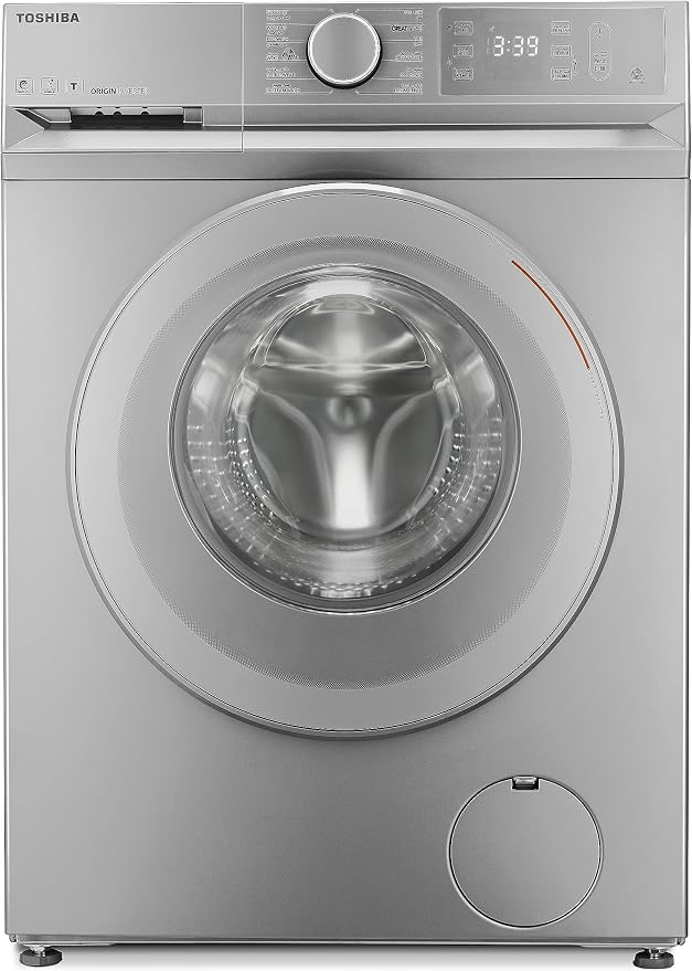 Toshiba Front Load Automatic Washing Machine, 8Kg, Inverter Motor, TW-BL90A4EG(SS) - Silver