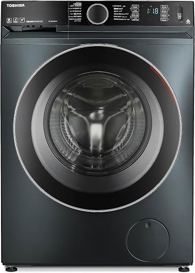 Toshiba Front Load Automatic Washing Machine, 9Kg, Inverter Motor, TW-BK100GF4EG(MK) - Dark Grey