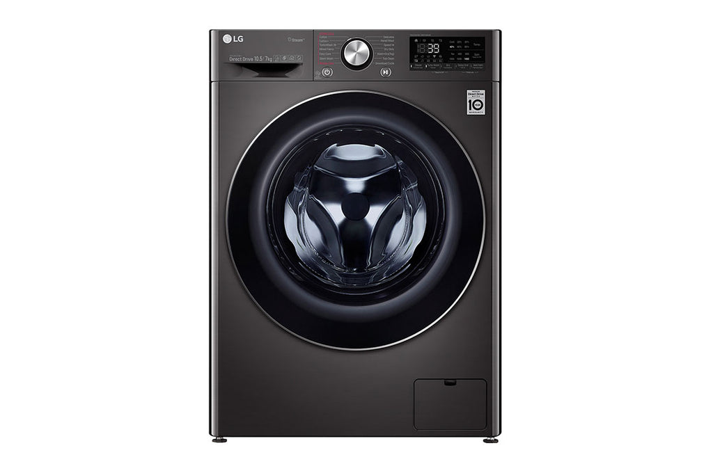 LG Vivace Front Load Automatic Washing Machine With Dryer, 10.5 KG, Black Steel- F4V9RCP2E