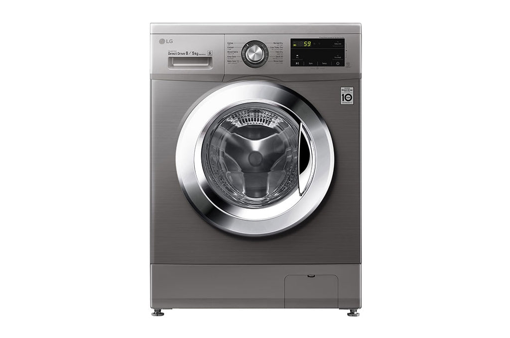 LG Washing Machine Full Automatic 8 Kgs , F4J3TMG5P - ًSilver