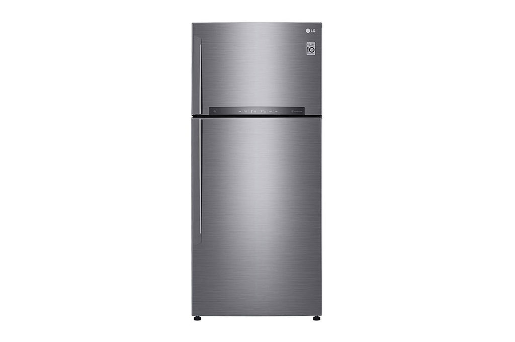 LG No Frost refrigerator, 475 litres, inverter motor, silver - GN-H622HLHL
