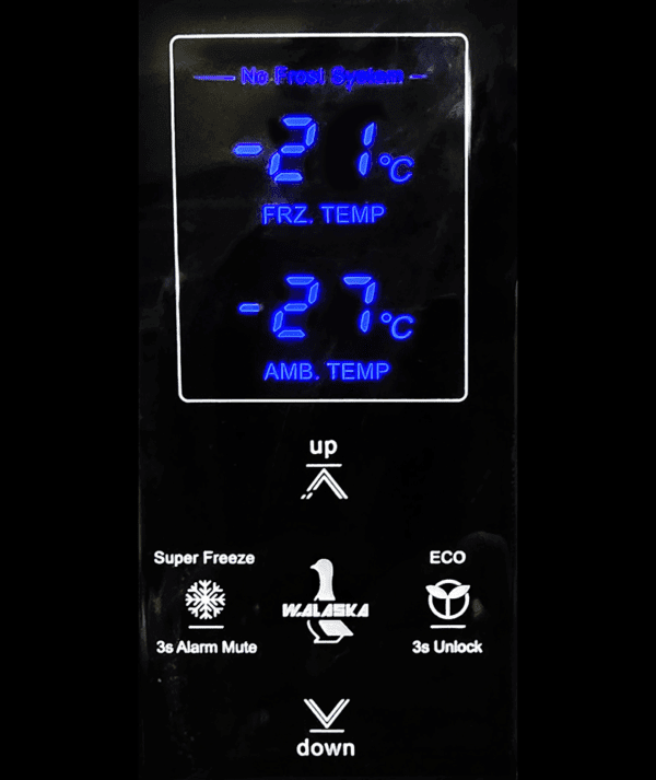 W.Alaska Deep Freezer UP180NF , 236 Liter 5 Drawer No Frost - Silver