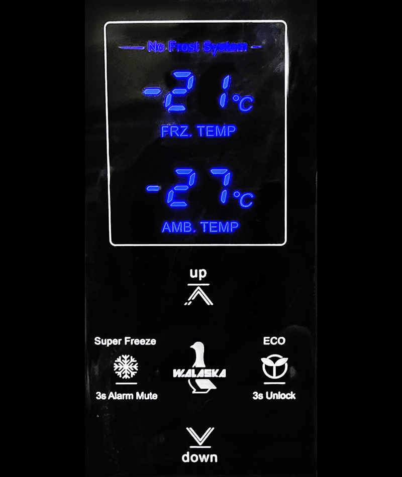 W.Alaska Deep Freezer UP180NF , 236 Liter 5 Drawer No Frost - Silver