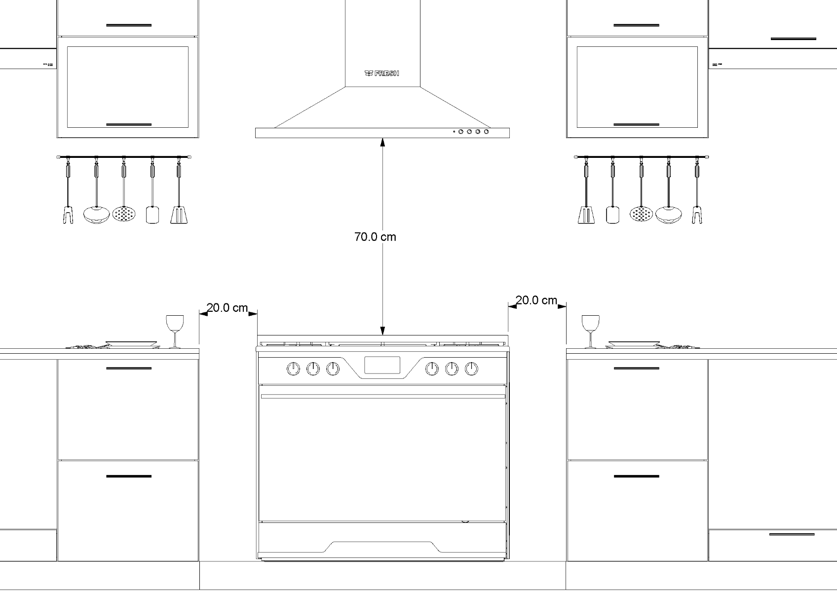 Fresh Built-in Hood, 90 CM, Stainless Steel - Classic 90 - ST -500015907