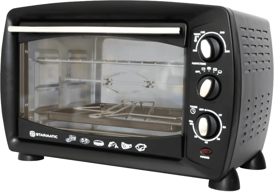 Starmatic Electric Oven, 45L, 2000W, Fan, Grill, Black, SO-45RCL