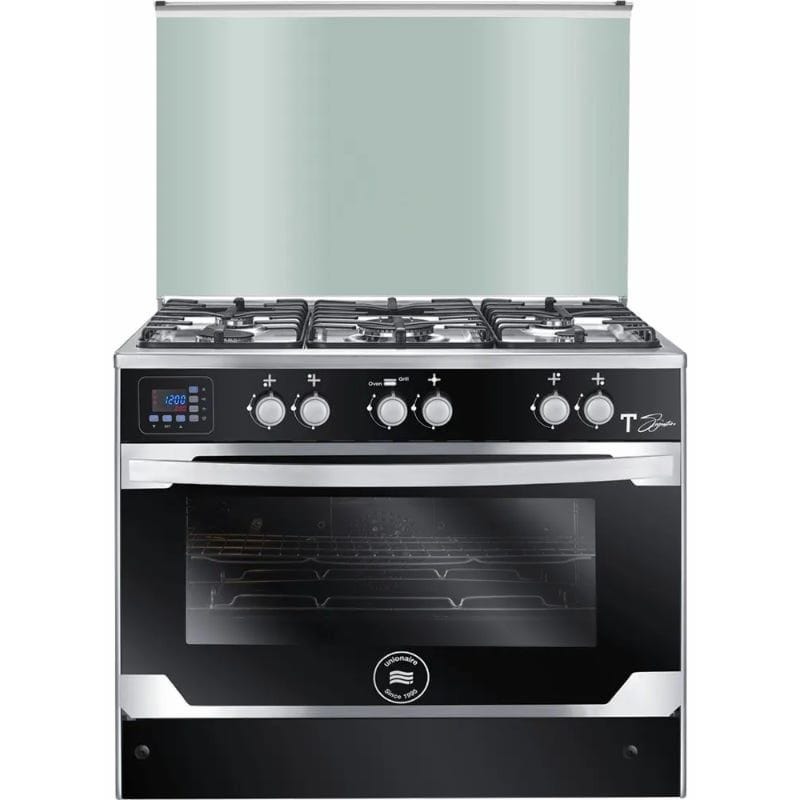 بوتجاز غاز يونيون اير، 5 شعلة، 90 سم، ستانلس ستيل - C69SS-GC-447-TSF-2W-TS-AL