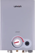 Levon Gas Water Heater, 6 Liters, Digital Display, Adaptor, Without Chimney, Silver