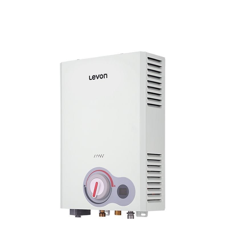 Livon Gas Water Heater, 6 Liters, Digital, without Chimney, 6518124 - White